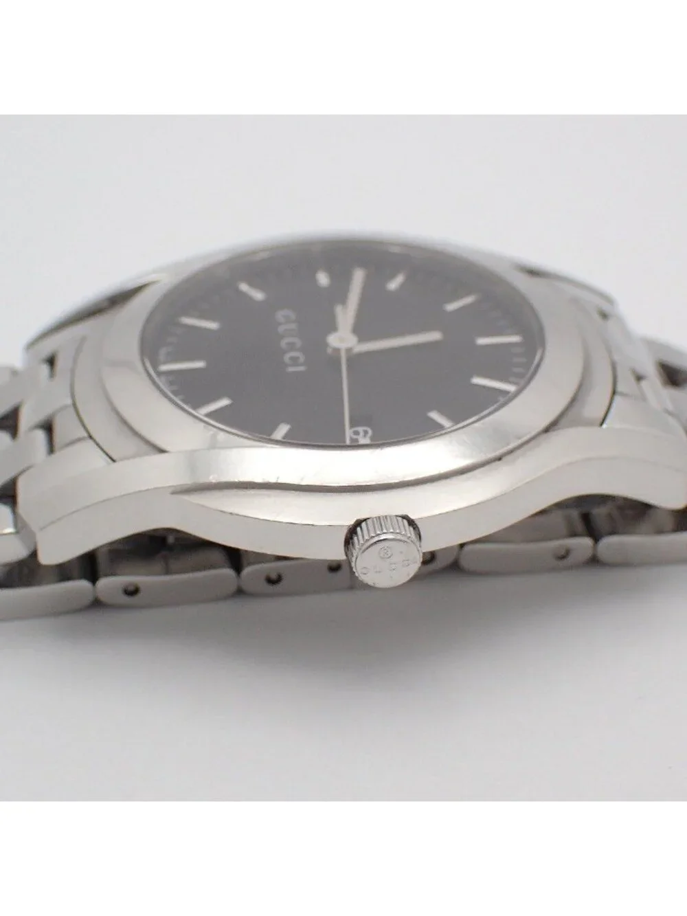 Gucci Quartz Watch Black Dial Ssstrap
